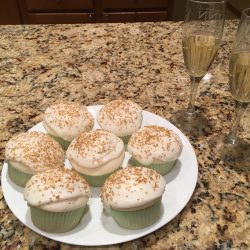 Cheers! Celebrate with prosecco cupcakes